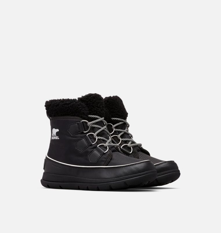 Botas Nieve Sorel Mujer - ™ Explorer Carnival Bajas Negras - 09136-HCVO